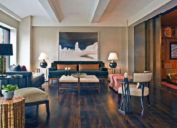 Tribeca Apartment Renovation 27 North Moore Living Area looking east