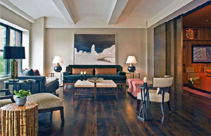 Tribeca Apartment Renovation 27 North Moore Living Area looking east